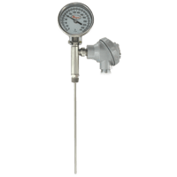 Dwyer Bimetal Thermometer with Transmitter Output, Series BTO